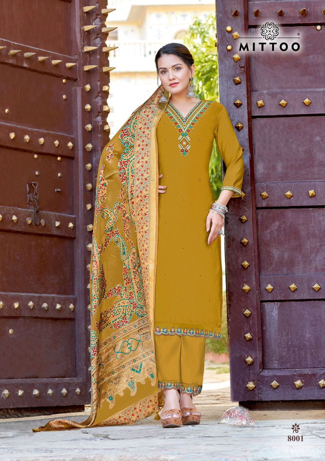 Vivah By Mittoo Viscose Embroidery Kurti With Bottom Dupatta Wholesale Shop In Surat